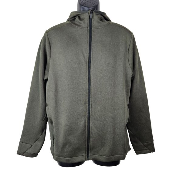 All In Motion Men's Full-Zip Hooded Jacket Size Medium Olive Green Activewear - Picture 1 of 12